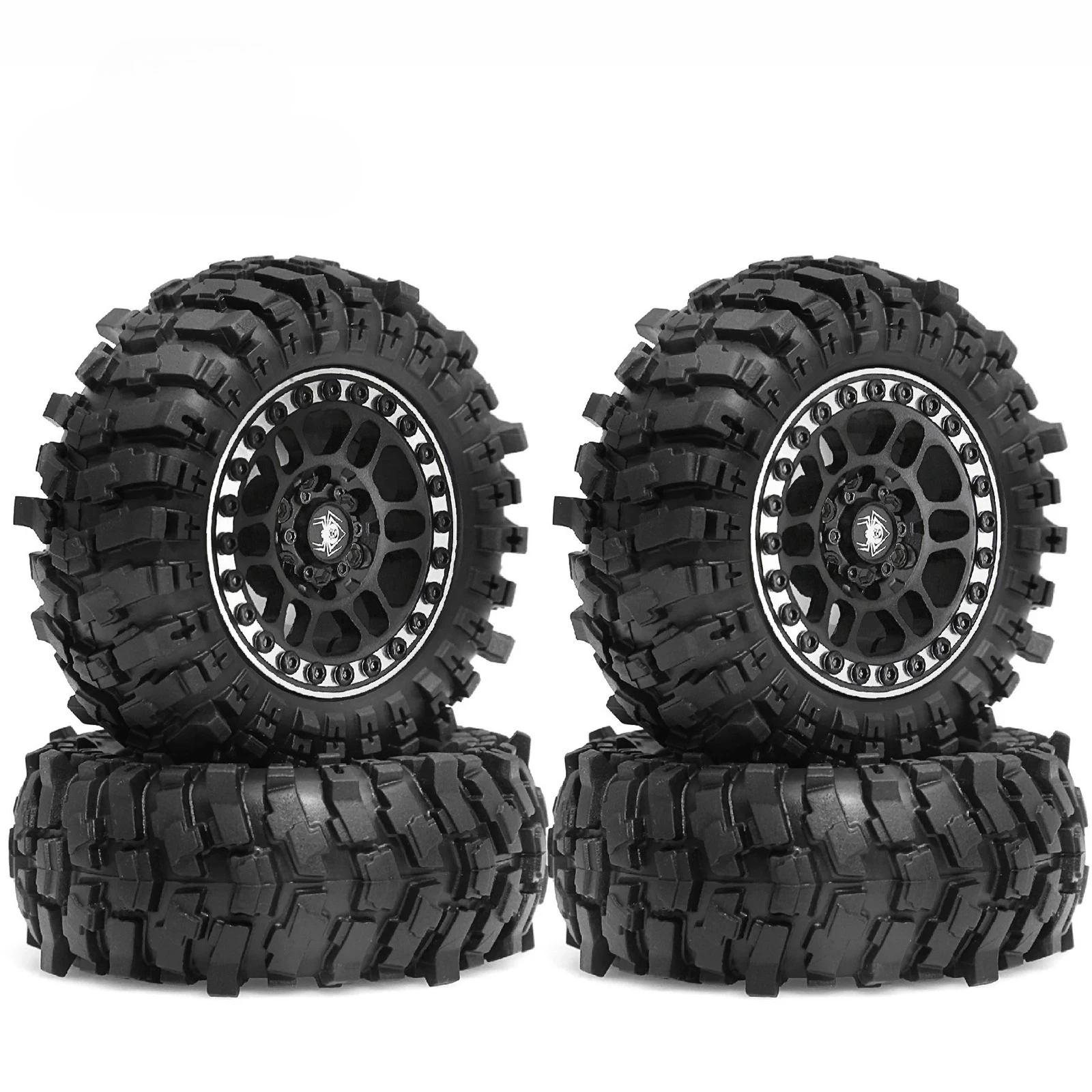 

4PCS 1.9 Inch 87mm All Terrain Rubber Wheel Tires for 1/10 RC Rock Crawler Traxxas TRX4 Axial SCX10 Redcat Gen8 Upgrade Parts