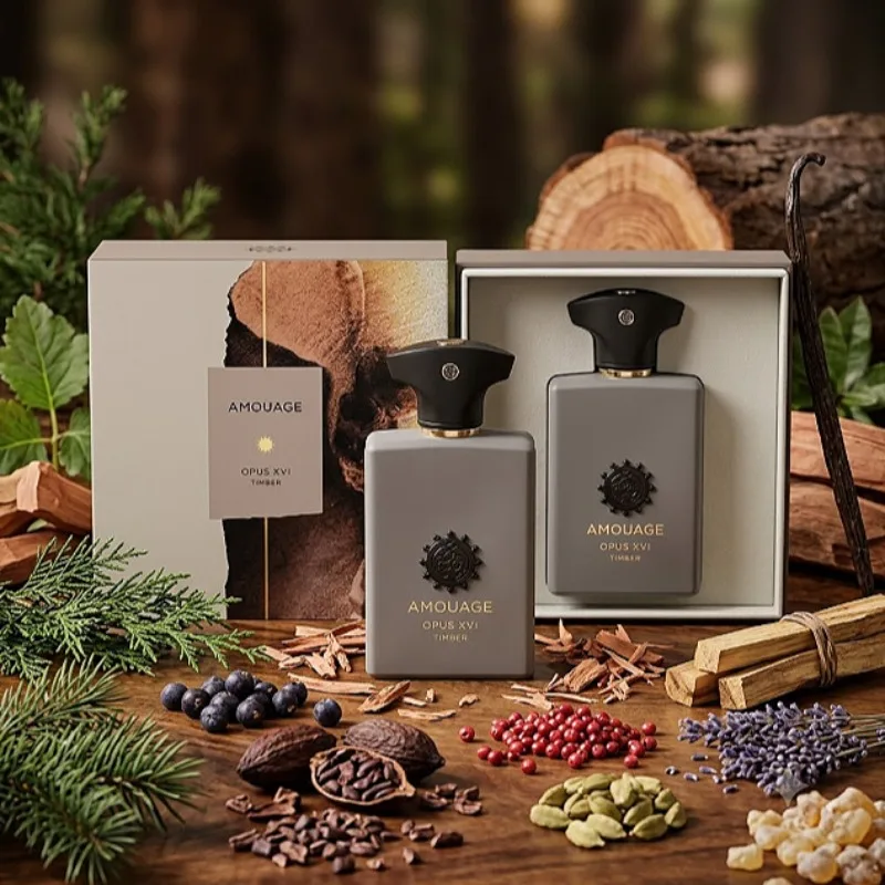 AMOUAGE Opus XVI Timber 100ML Men Eau De Parfum Long Lasting Woody Aromatic Perfume Cedar Sandalwood Luxury Signature Fragrance