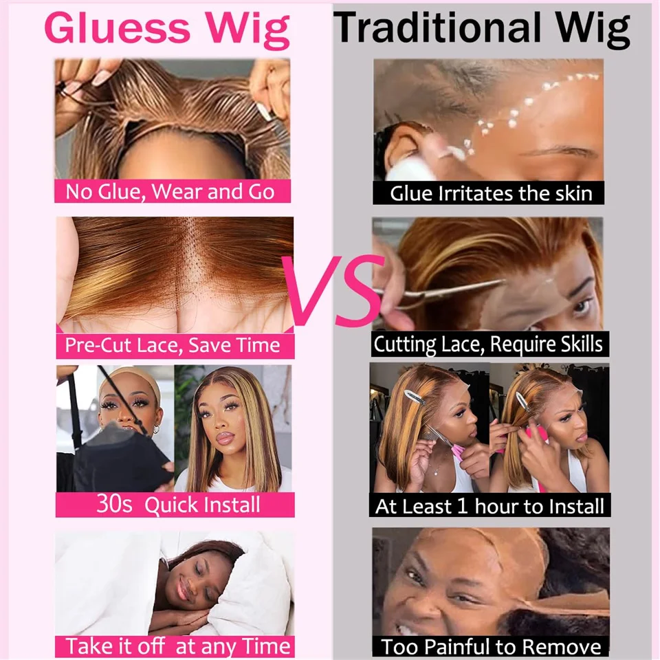 ارتداء والذهاب تسليط الضوء على مستقيم بوب الباروكات شعر الإنسان قبل قطعها P4/27 قبل قطع الدانتيل العسل شقراء مستقيم غلويليس الباروكات شعر الإنسان