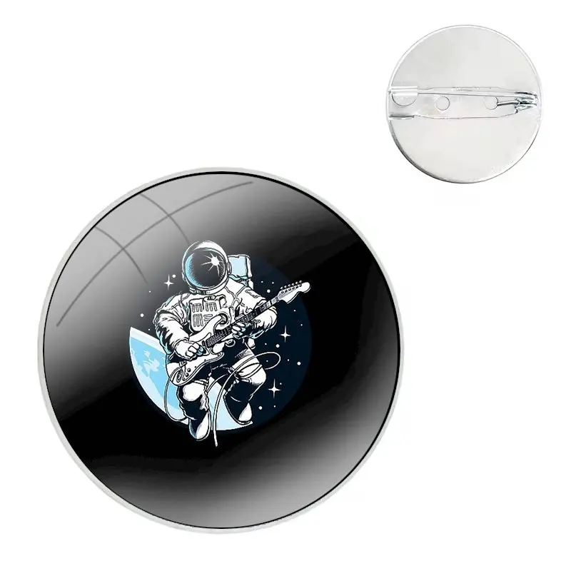 funny Space Love Moon Astronaut Cat Badge Brooch Pin Accessories For Clothes Backpack Decoration gift