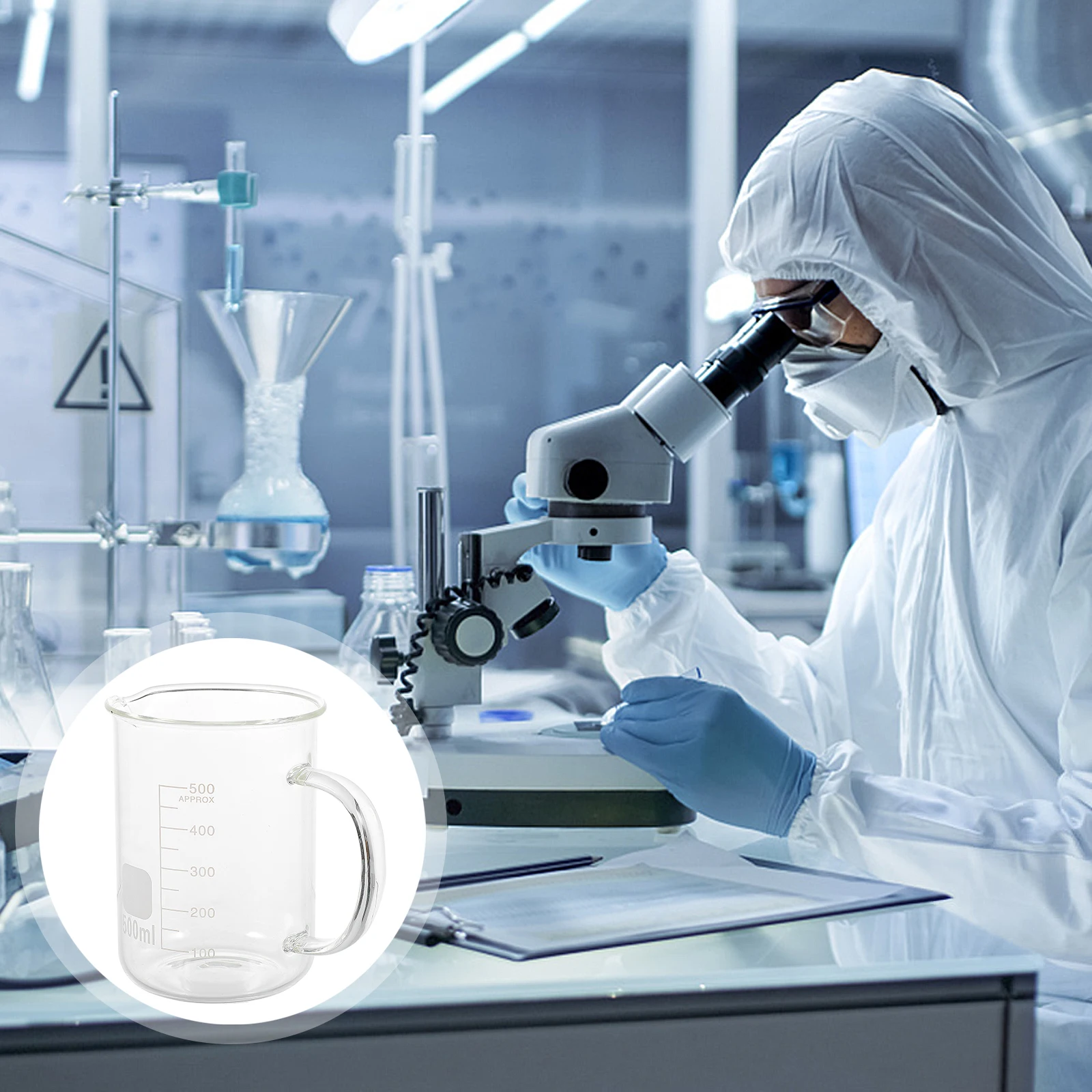 

1Pcs Handle Glass Measuring Cup Clear Scale Portable Lightweight Accurate Liquid Dry Ingredient Measure for Baking Cooking