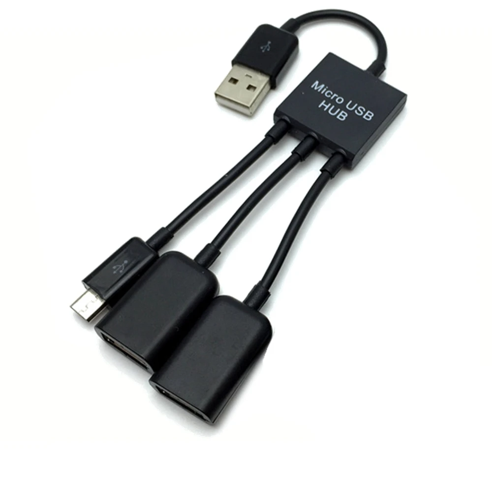 

NEW USB 2.0 2 Port HUB with Micro USB Cable Charge for Samsung Galaxy S3 S4 S5 Smartphone and Computer