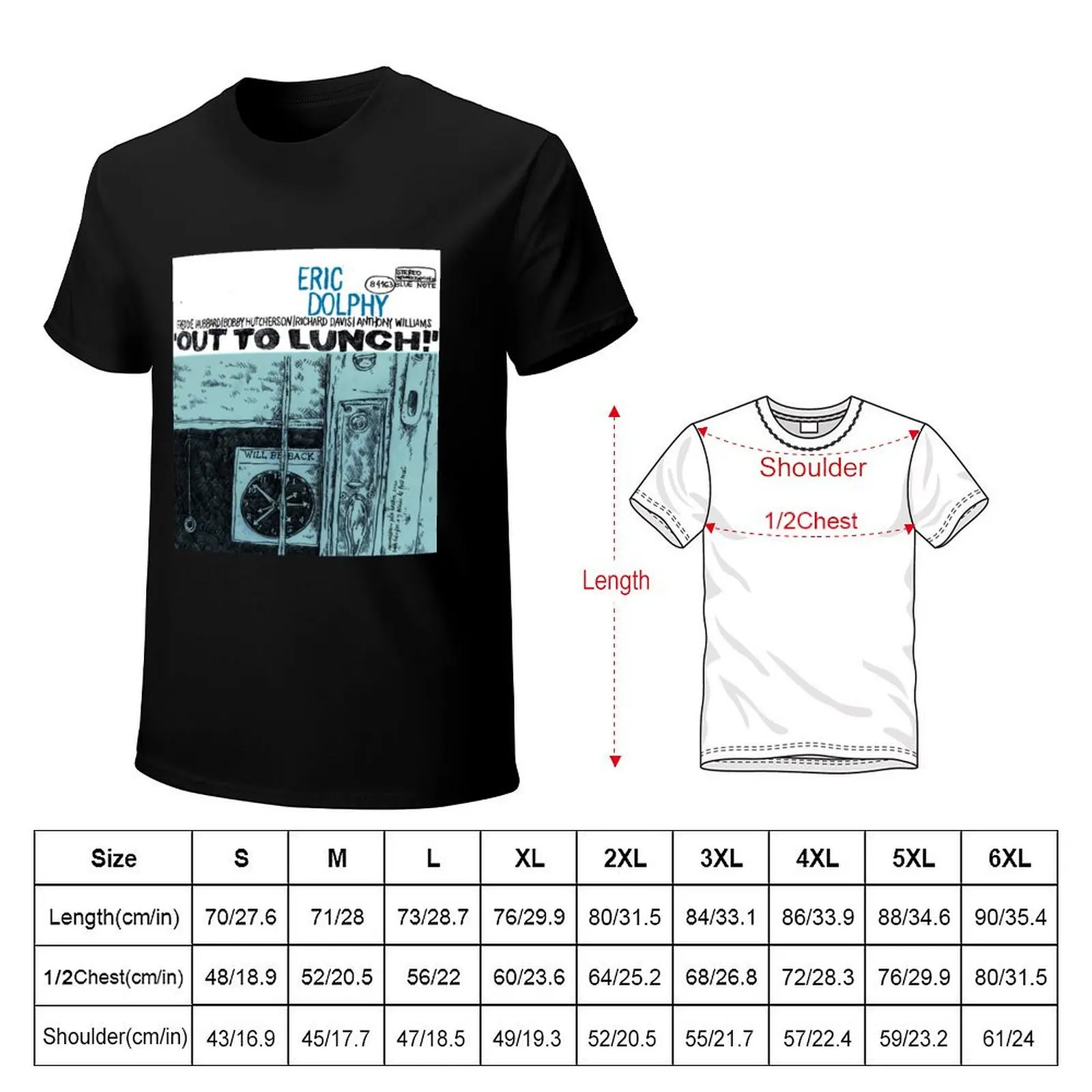 Eric Dolphy′s Out to Lunch! album cover redrawn by Maximiliano Lopez Barrios T-Shirt Retro Graphic Print T-Shirt