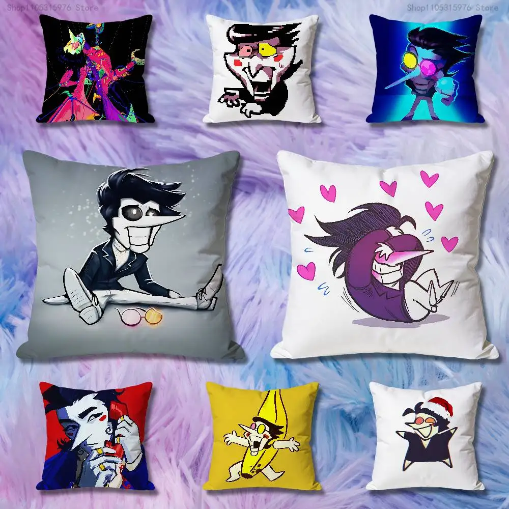 

Наволочки D-Deltarunes Spamton Game для спальни, гостиной, дивана, домашнего декора, полиэстеровые чехлы для подушек на молнии