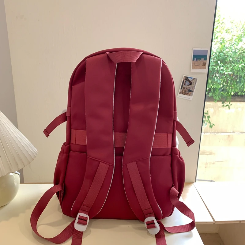 2 Piece Fashion Cute Student School Bag Casual Large Capacity Waterproof Backpack Woman Book Bag Girl