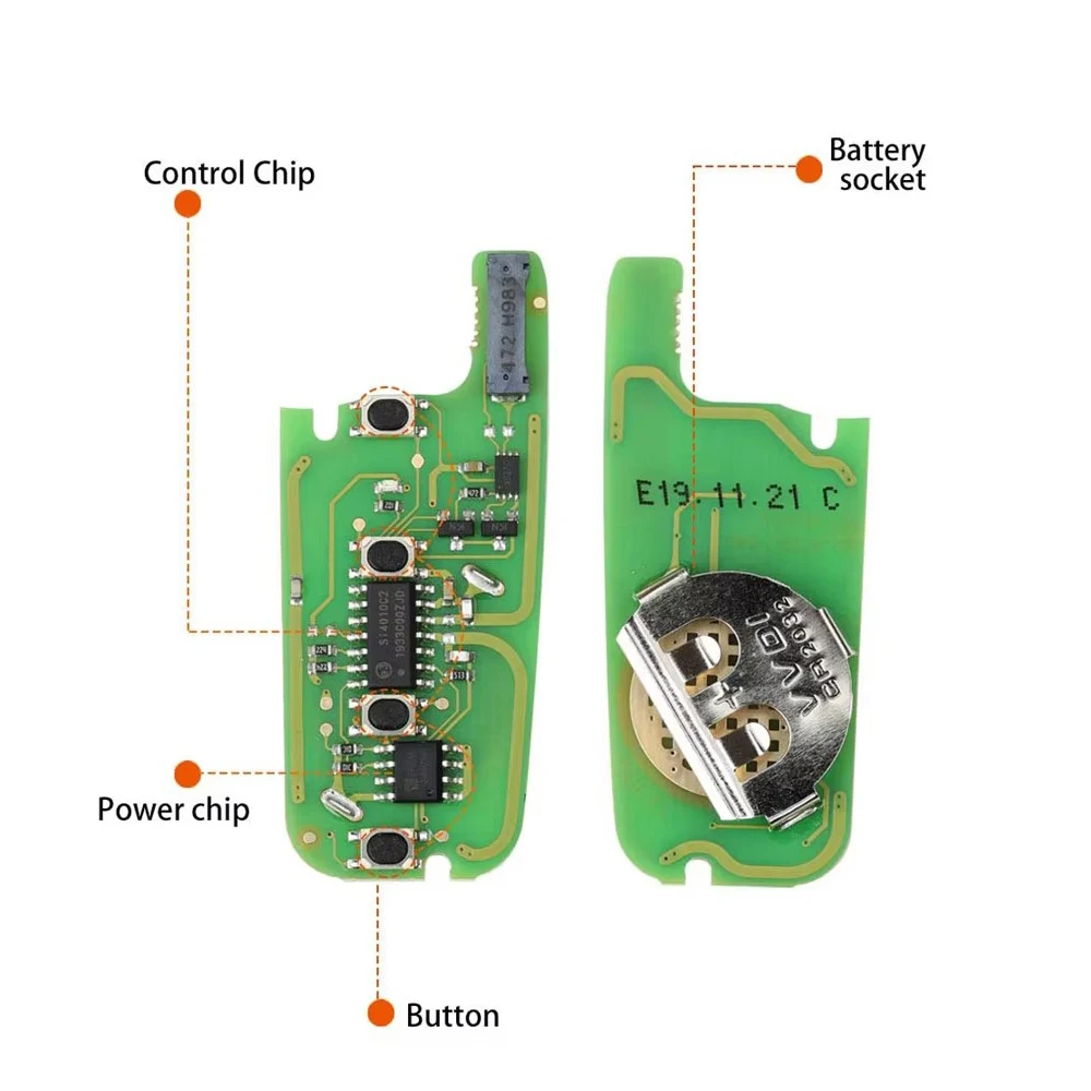 5pcs/lot Xhorse XEFO01EN VVDI Super Remote with XT27 XT27A Chip for VVDI2/VVDI MINI Key Tool/VVDI Key Tool Max