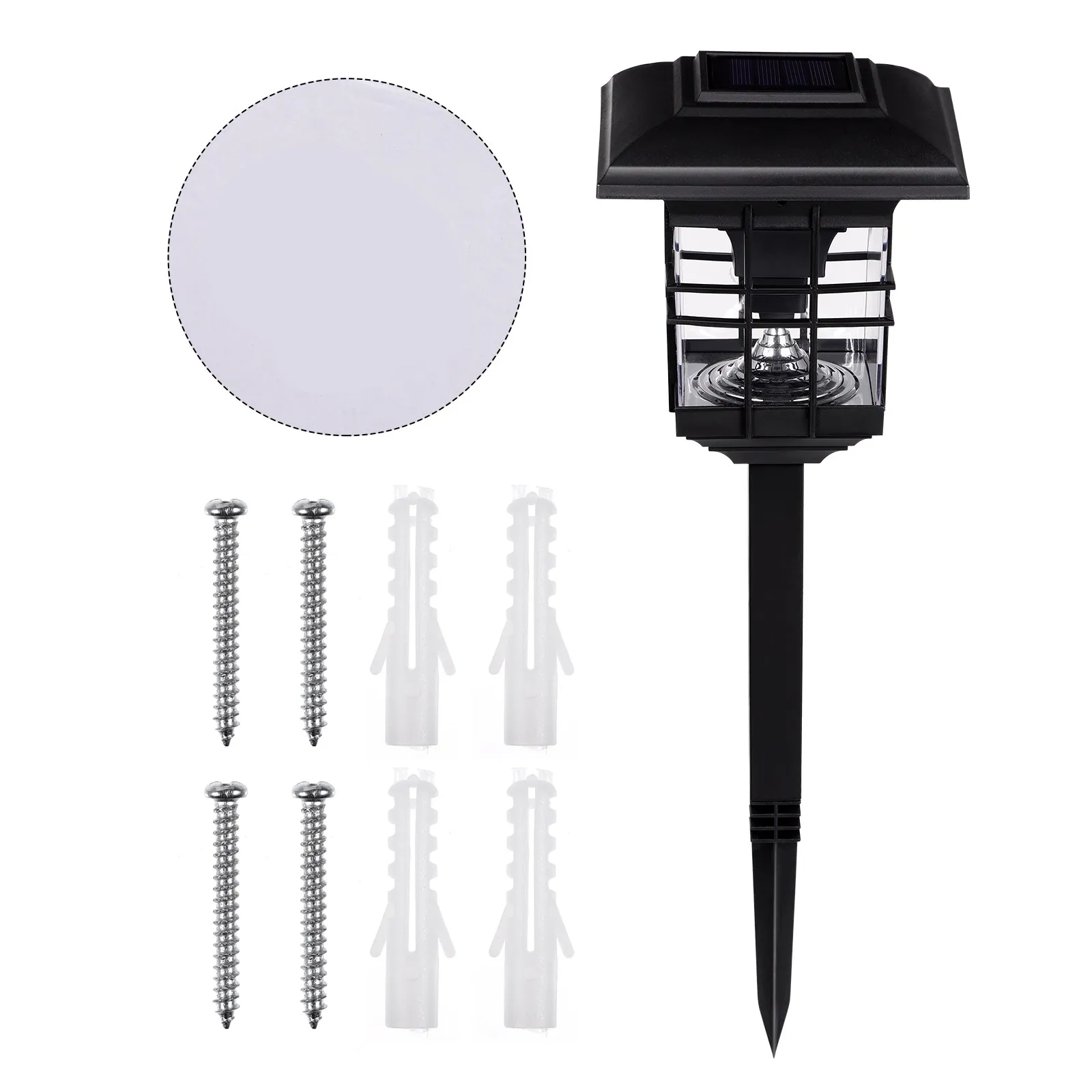 Waterproof Solar LED Lamp Outdoor Solar Column Headlight Decorative Lawn Lamp for Yard Patio Garden Classical Street Light