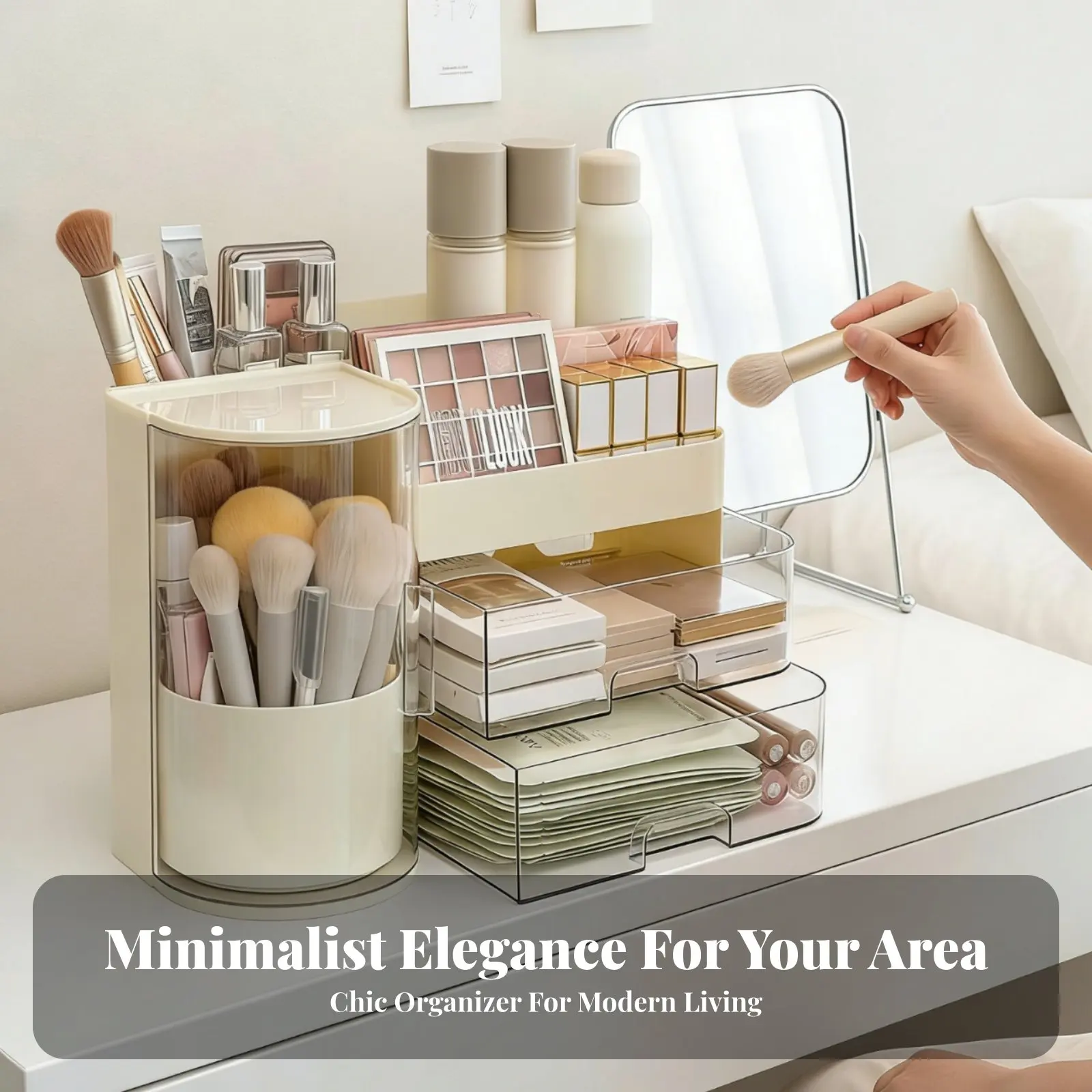 

Косметичка с отделениями, многофункциональный органайзер для косметики, компактный дизайн, экономия места, для женщин и офисных работников