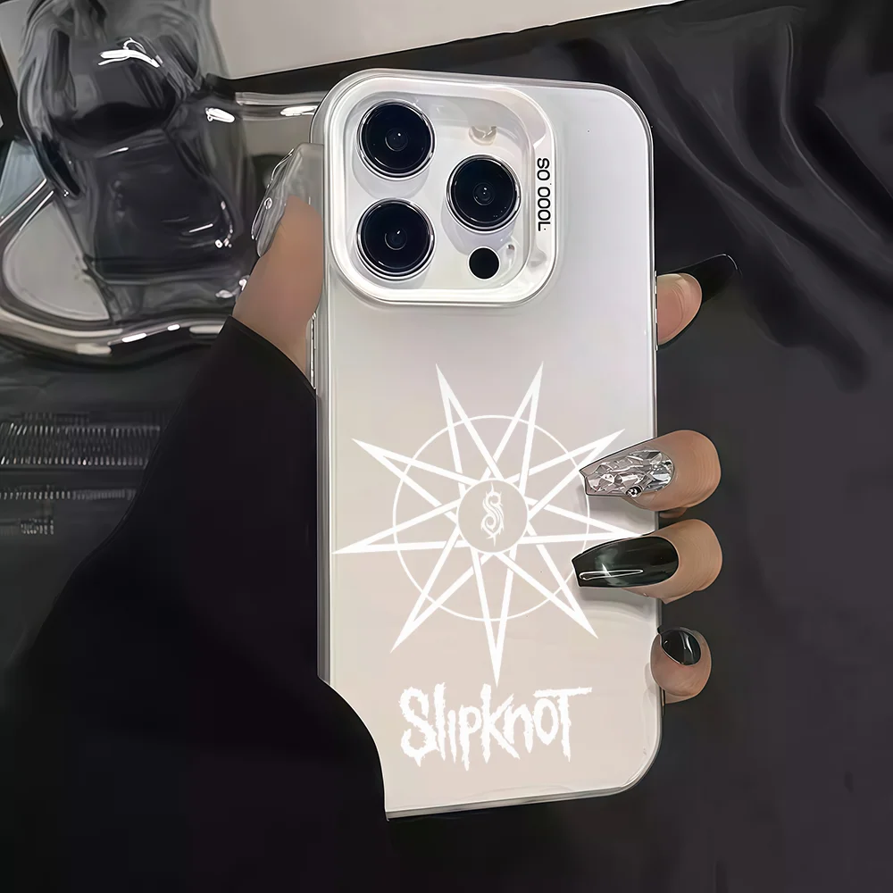 S-Slipknot Heavy Mental Music Phone Case For IPhone 12 11 13 14 15 16 17Max Pro Plus Mini Protective IMD Color Cover