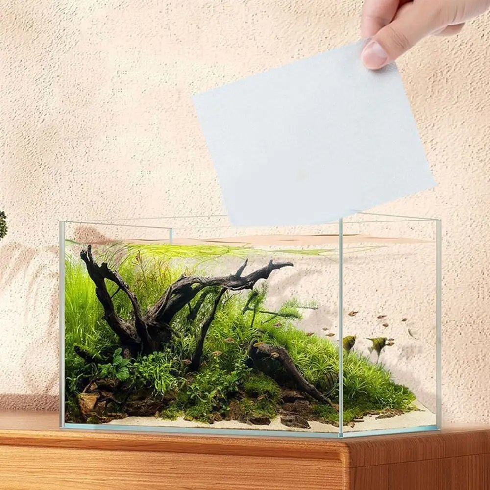 

100Pcs Water Purification Aquarium Water Purification Paper De-yellowing Impurity Removal Water Polishing Filter Pad