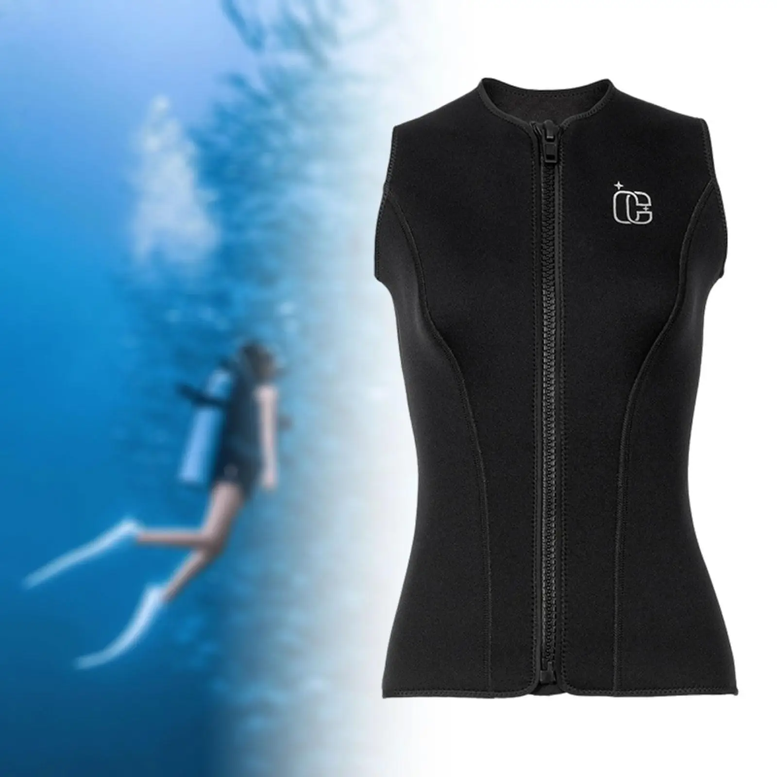 

Women Wetsuit Vest Sleeveless Diving Vest for Water Sport Canoeing Kayaking