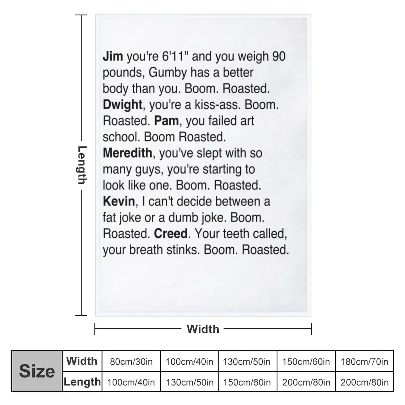 Boom Roasted - The Office Throw Blanket Decorative Sofas Soft Big Summer Decoratives Blankets