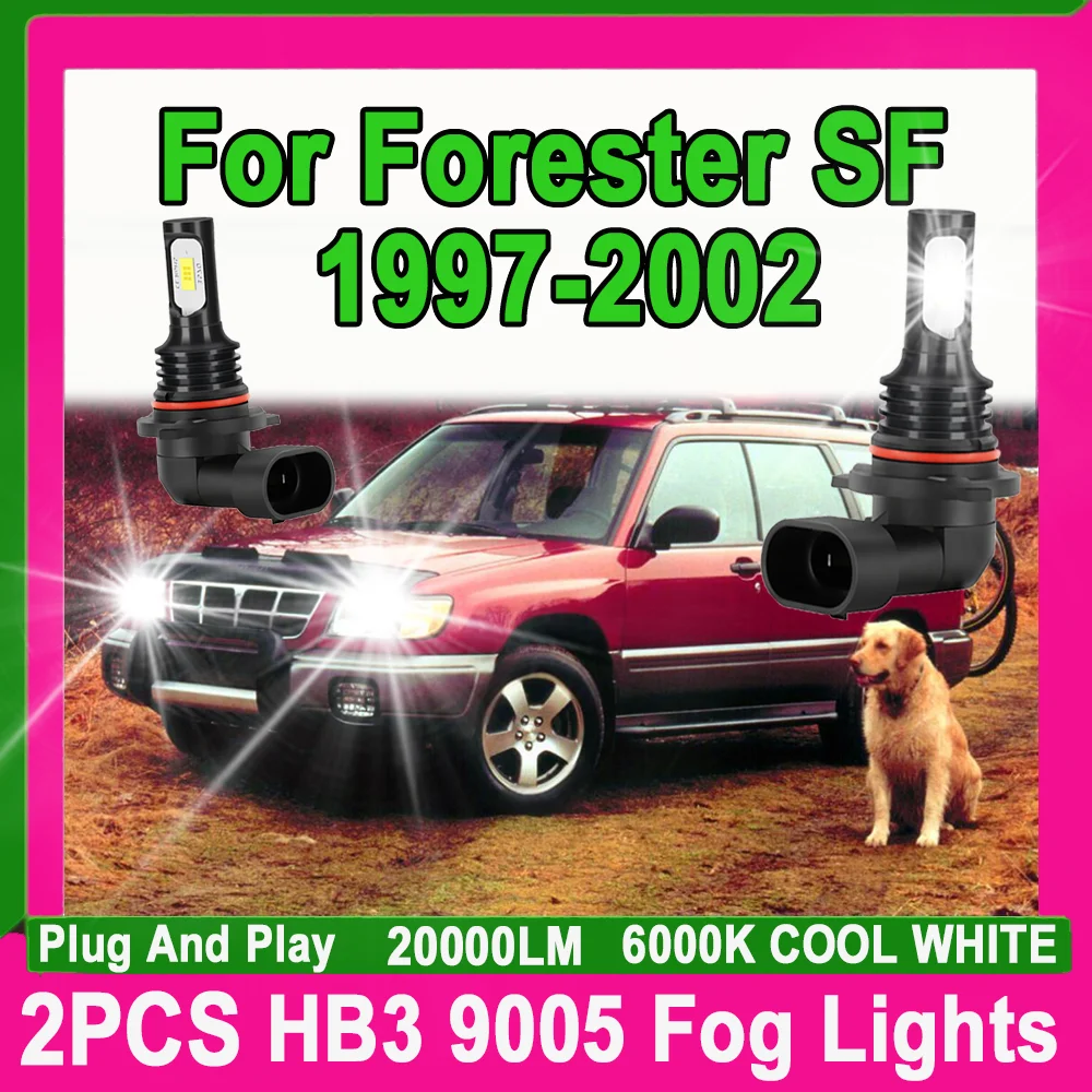 

2PCS Fog Lamps 20000LM HB3 9005 Auto Front Fog Lights 90W Plug And Play 6000K For Forester SF 1997 1998 1999 2000 2001 2002