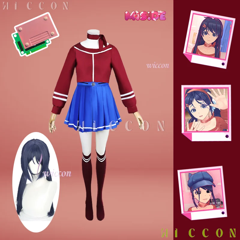 女性のためのクレイジーミタコスプレ衣装,ロールプレイングゲーム,ロールプレイング,プライマリヤンドレ,ハロウィーンパーティー,帽子カードアクセサリー