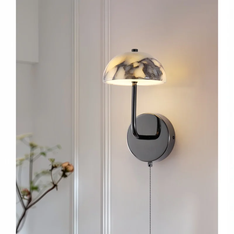 cute-mushroom-natural-marble-wall-sconce-led-wall-lamp-with-steel-frame-for-living-room-bedroom-hotel-decor