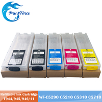 T11A T11B T944 T945 T946 600ML 350ML Refillable Ink Cartridge NO Chip for Epson WF C5290 C5790 C5210 C5310 C5710 C5390 C5810