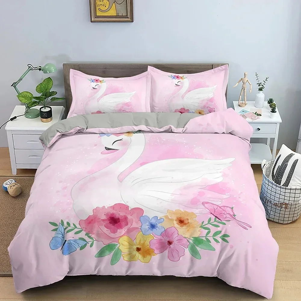 

Top Cartoon Animal Quilt Cover Bedding Set Children Bedroom Duvet Cover Set Luxury King Queen Twin Bedclothes Home Decor