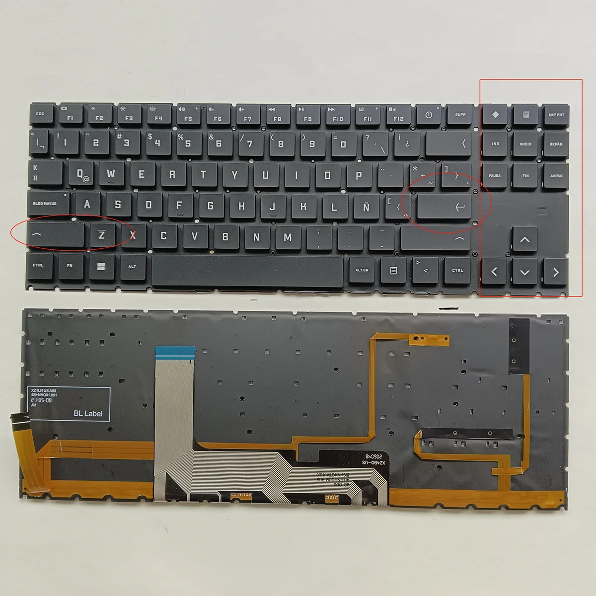 Teclado Retroiluminado Rgb para hp Oled 15 15en 15-en 15-ek Tpn-q238 Tpn-q236 16-b Q265 15-ek000 sp la Espanhol Novo