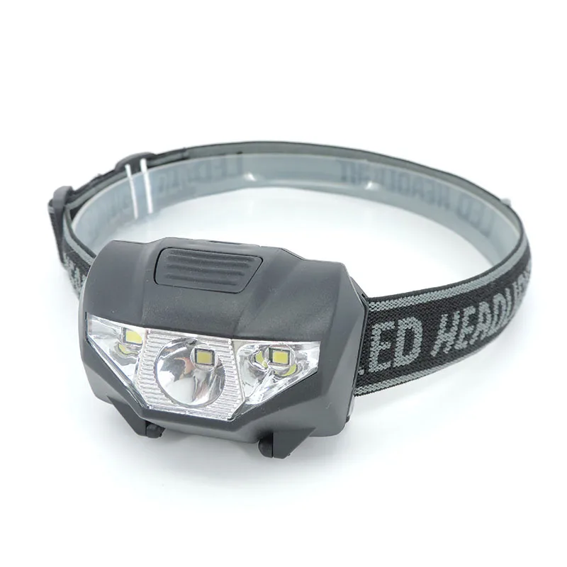 Mini linterna de cabeza potente, luz blanca LED, 3 modos, alimentado por batería AAA, linterna de cabeza impermeable, Camping, Fishig, 3W