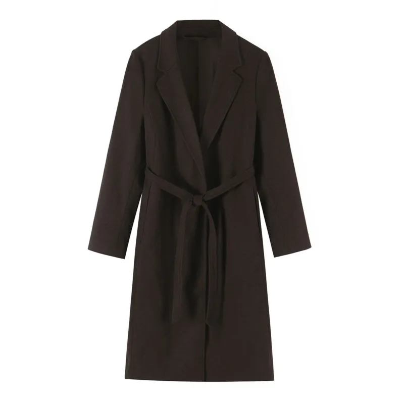 Women's Winter Coats 2026 New Fashion With Belt Long Sleeve Coat Casual Female Premium Simplicity Commute Outerwear