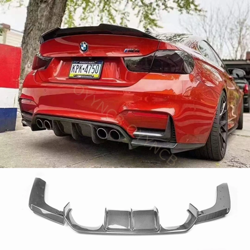 Carbon Fiber Car Rear Bumper Diffuser Lip Spoiler for BMW 3 4 Series F80 M3 F82 F83 M4 2014-2019