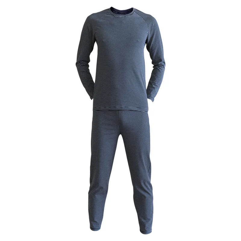 Men Cotton Thermal Underwear Bottoms Clothes Warm Pants Set Thin Bottomed Round Neck for Men Nightwear Sleeping Legging Lingerie