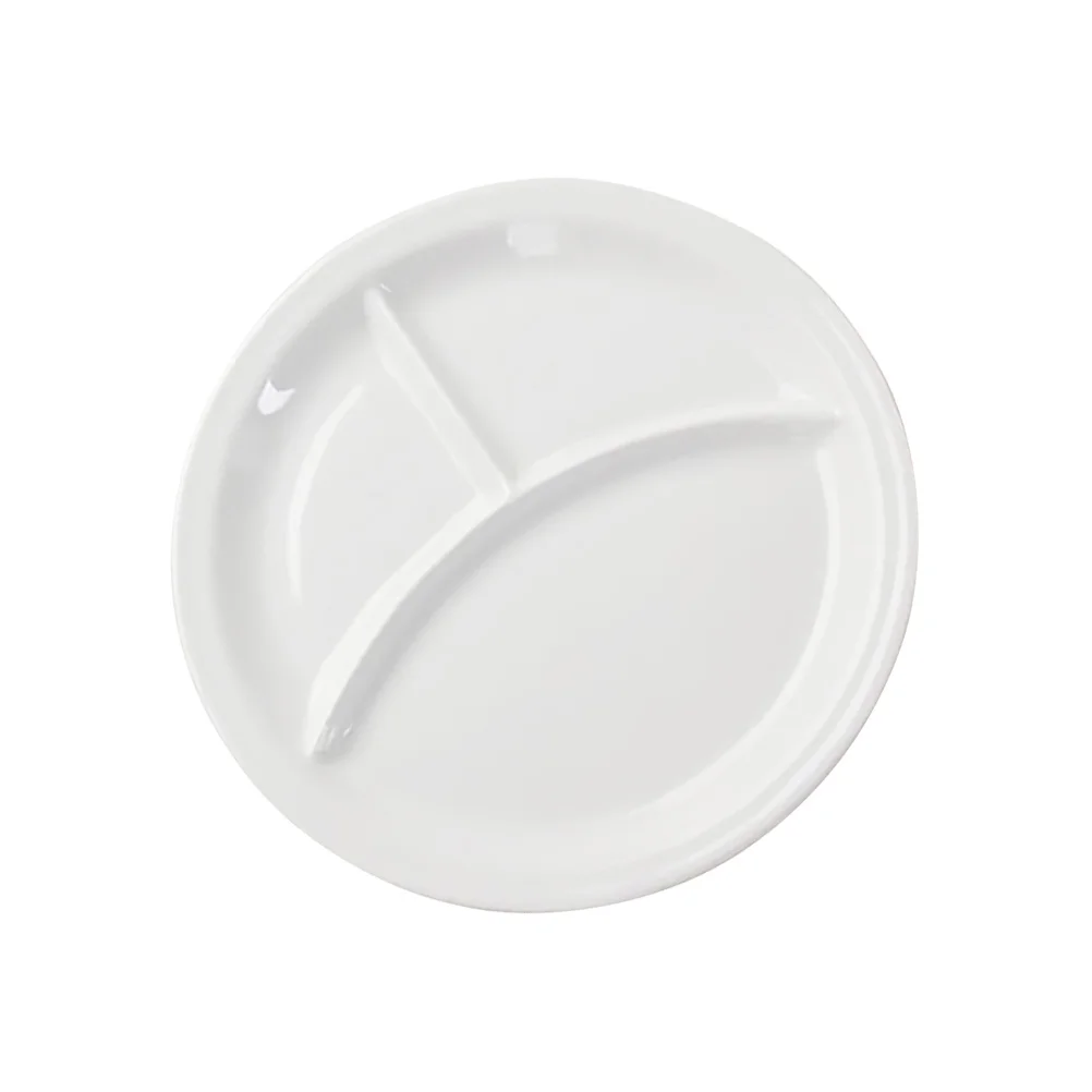 

1Pcs Ceramic Children Meal Plate Versatile Food Tray High Durability Smooth Surface Safe for Little Hands Simple Design Home Use