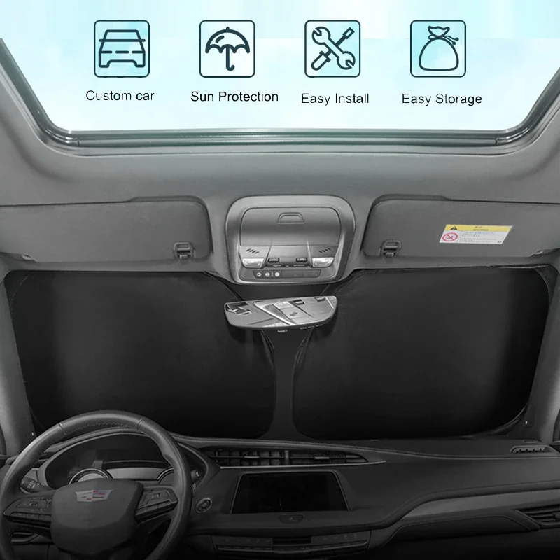 For Tesla Model Y Juniper Model 3 Highland 2025-2020 Front Windshield Sunshade Sun Shade Cover Blockage Foldable Heat Insulation