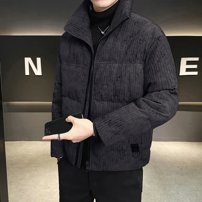 

Мужская утепленная парка с воротником-стойкой, на 90% пуху, осенне-зимняя, теплая, морозостойкая, повседневная, на молнии