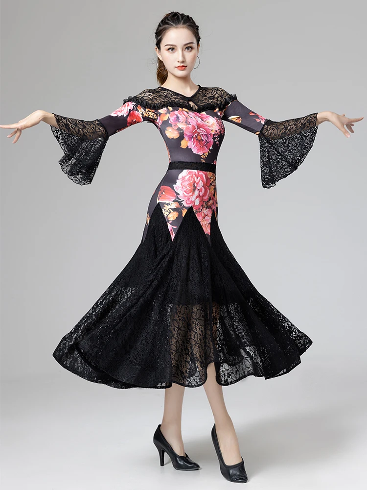 

2022 Newest Woman Ballroom Dance Competition Dress Dance Ballroom Waltz Standard Dance Dress Women Ballroom Dress 7154