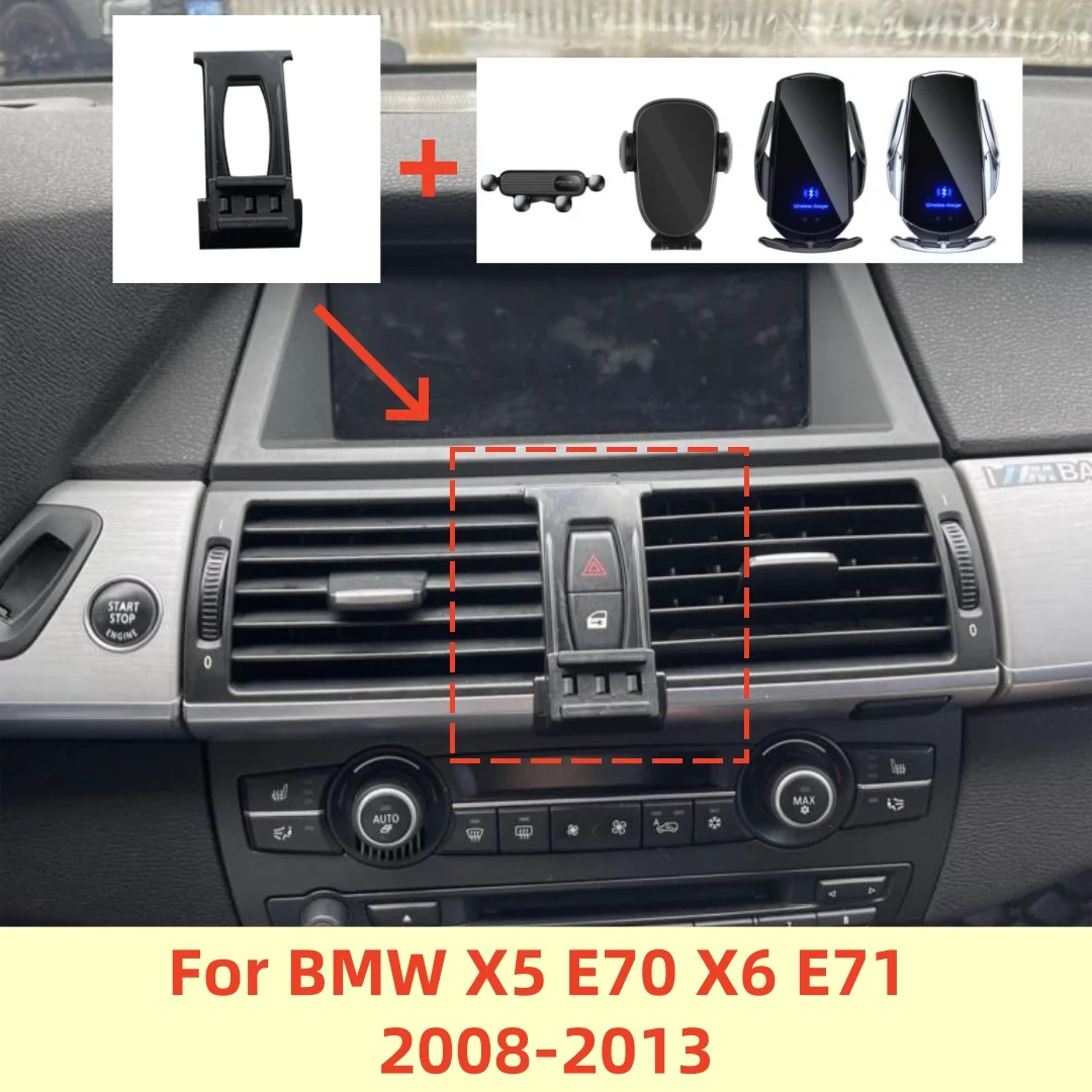 

Snap-on base for car phone holder suitable for BMW X5 E70 and X6 E71 2008-2013 compatible with various styles of phone holders