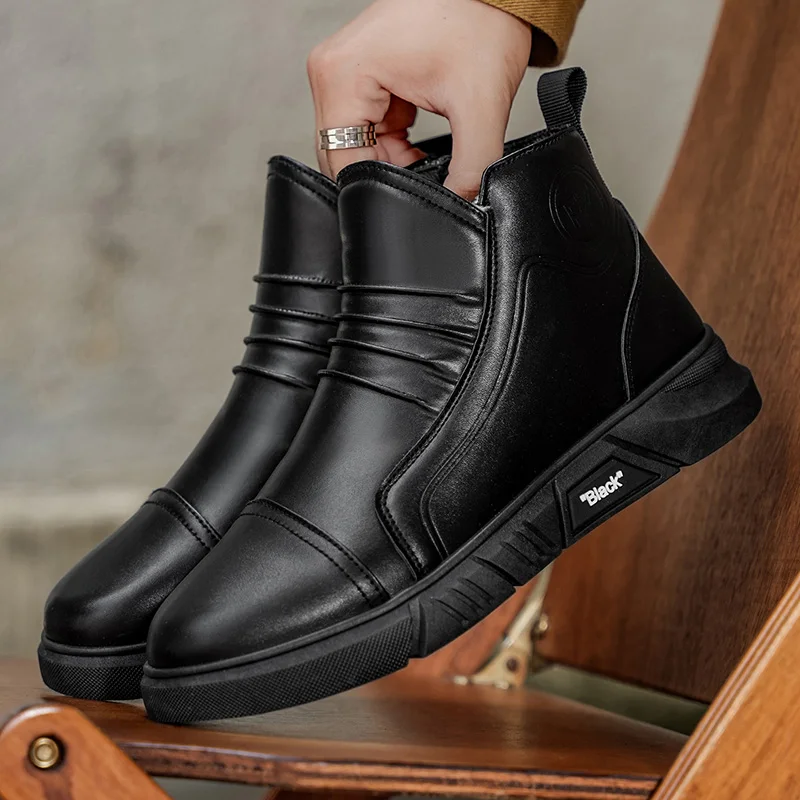 

2025 New Thick Soled Trendy and Comfortable Winter Warm and Plush Thick High Top Outdoor Casual Men's Shoes