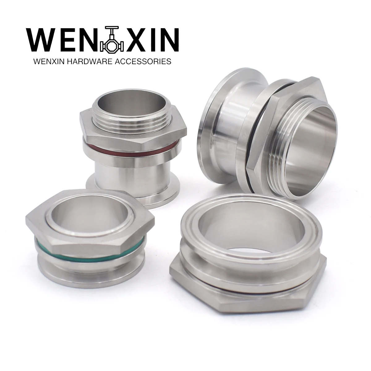 S304 Weldless Tri Clamp Bulkhead Fitting 1.5