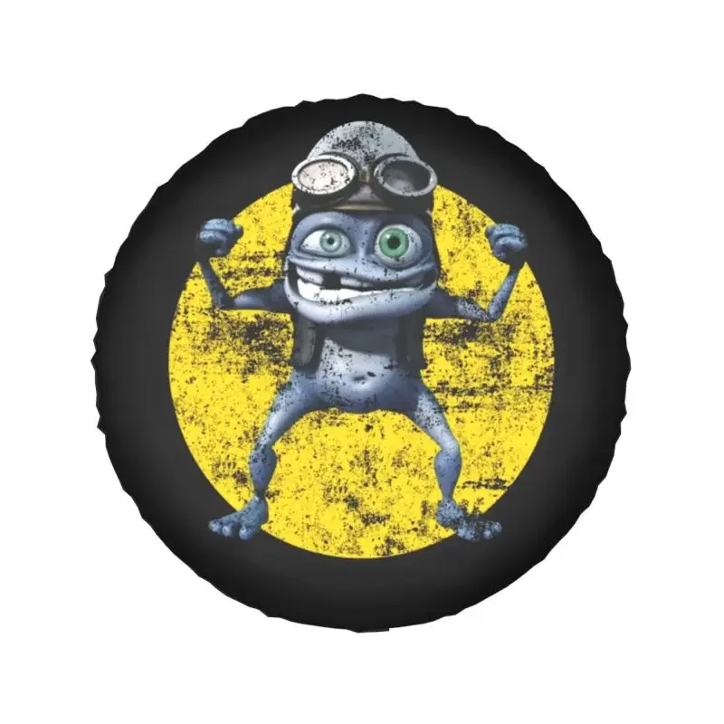 Retro Crazy Frog Spare Tire Cover for Toyota Mitsubishi Jeep RV SUV 4WD 4x4 Cartoon Car Wheel Covers 14