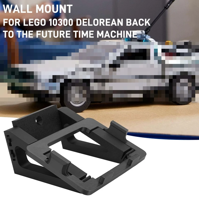 DIY Bloco de Construção Suporte de Exibição de Parede Suporte de Montagem em Parede para LEGO 10300 DeLorean De Volta ao Futuro máquina do Tempo