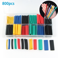 800/280pcs/lots Heat Shrink Wrap Tube Assorted Insulation Shrinkable Tube Wire Cable Sleeve Kit Cable Sleeve Wrap