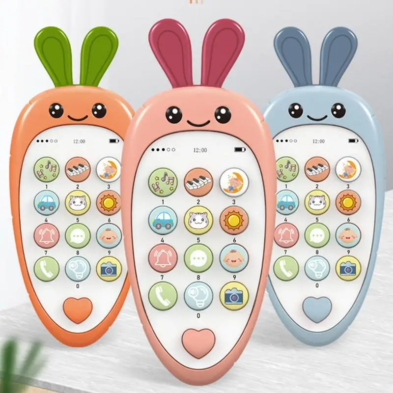 

Colorful Musical Telephone Teether Kids Phone Toy Early Educational Learning Machine Electronic Toddler Cell Phone Play Toy Gift