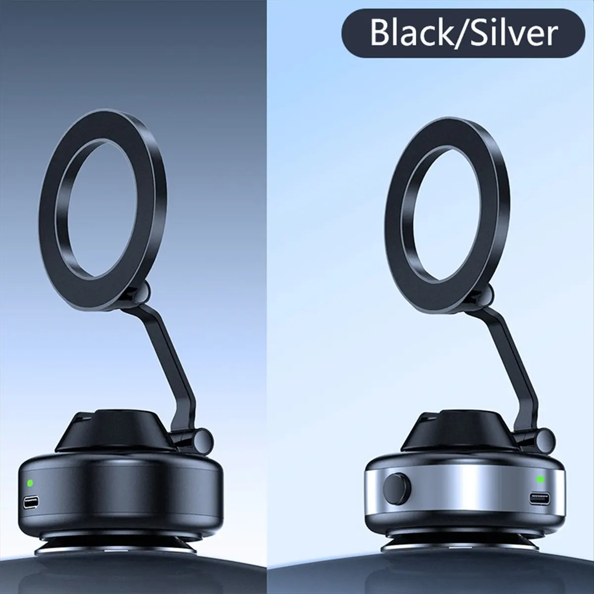 A72Z 360° Magnetic Car Vacuum Phone Mount Holder, Electric Suction, Anti-Shake, Ultra-Stable Fit for All Car Phones Black