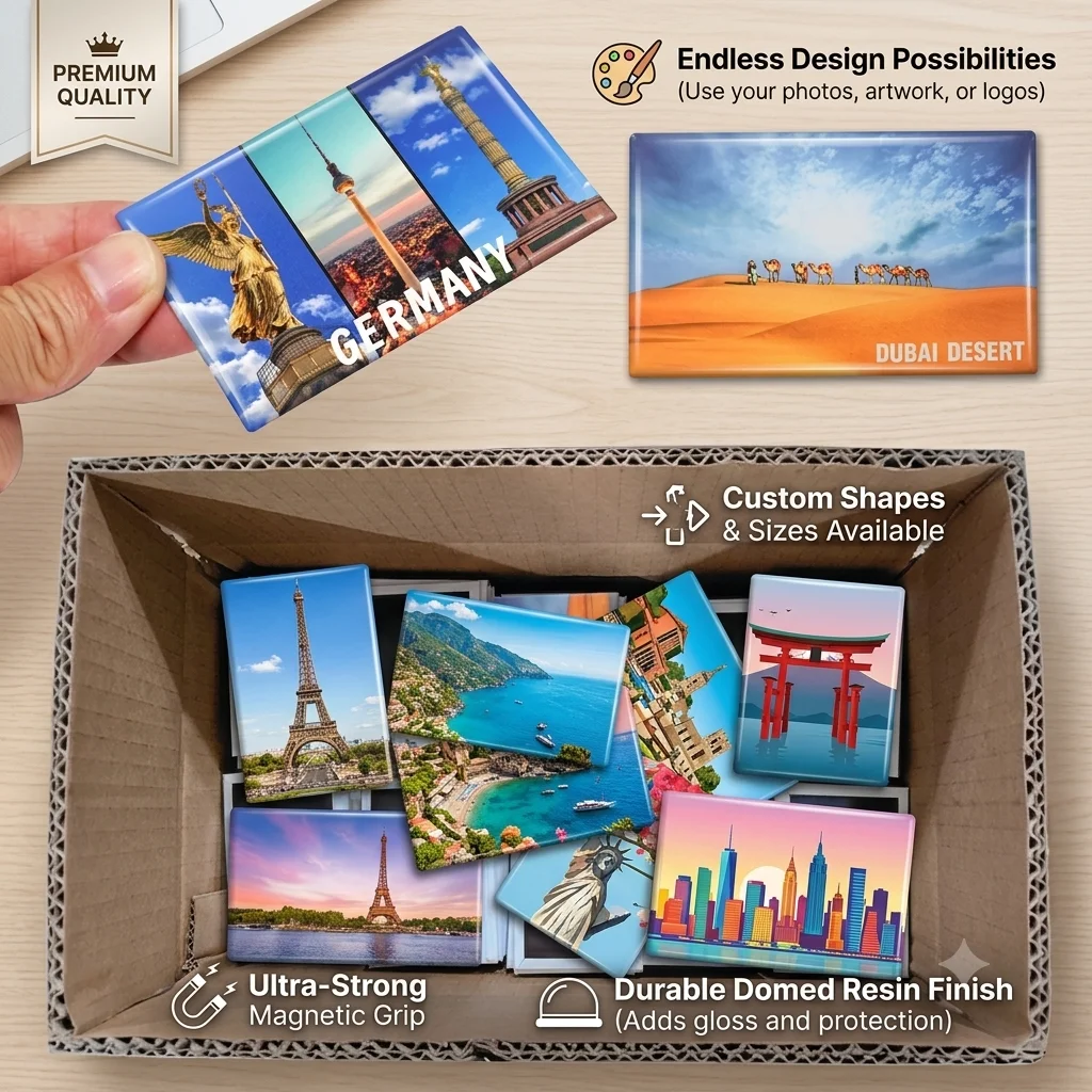 DIY Stamp Shape Refrigerator Photo Magnets UV Printing Sublimation Blank Ceramic Fridge Magnet for Decoration