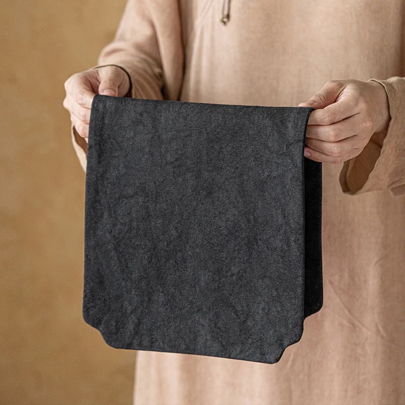 Canvas Small Tea Mat Waterproof Pad Dry Foam Mat Cotton Linen Zen Style Fabric Tea Coaster Table Runner
