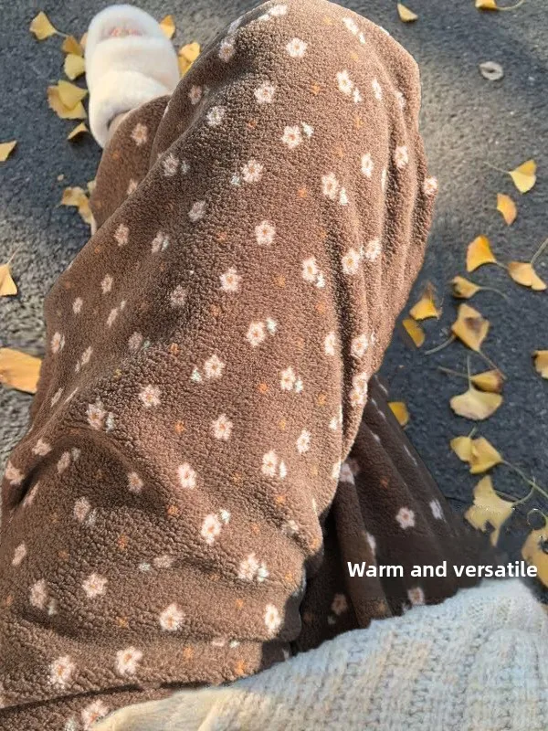 

Thickened Fleece Warm Pants Women's Autumn Winter Comfortable Casual Loose Straight Leg Walking Pants Suitable for Outdoor An...