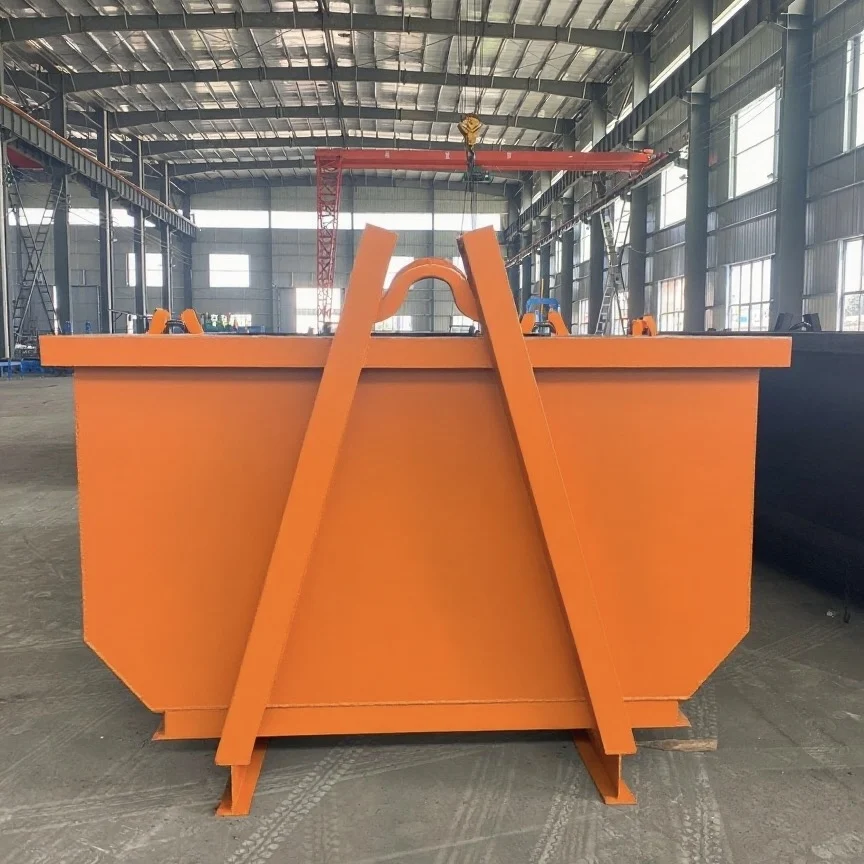 Open Top Hook Lift Bin for Industrial Recycling Operations