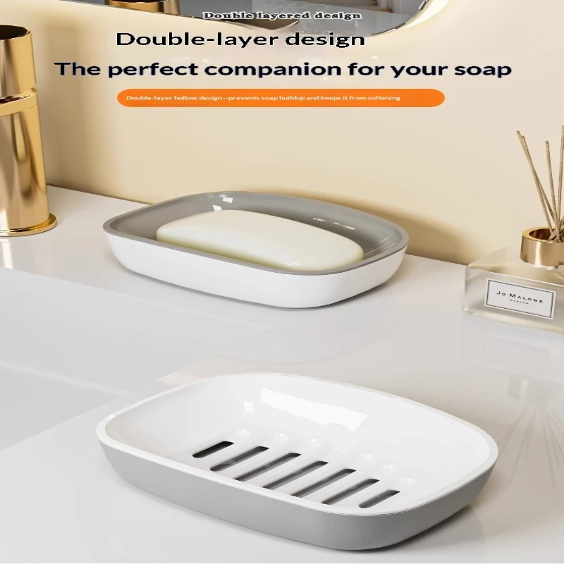 Double Layer Large Size Soap Detergent Draining Box High End Laundry Soap Box for Home Cleaning And Hygiene