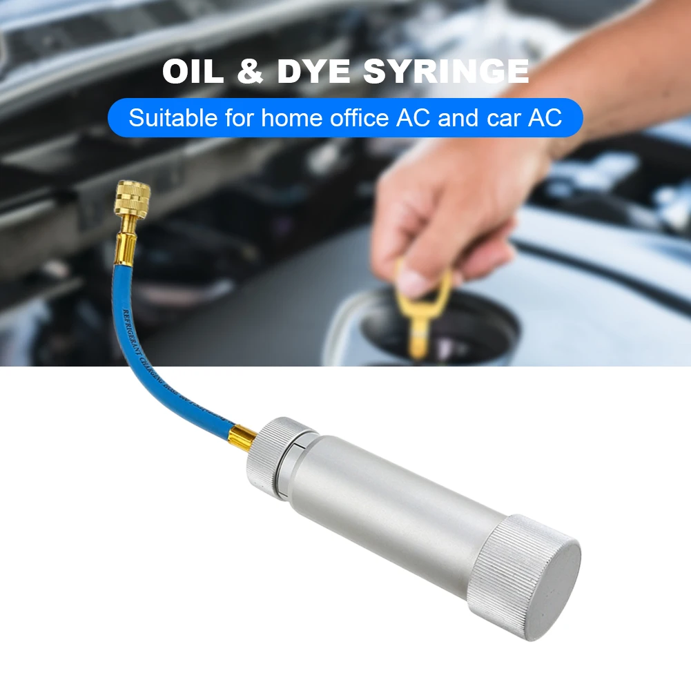 Air Conditioning Car Oil Injection Tool 1/4 Inch Sae Refrigerant Fluid Filler Tube 2Oz R134A Liquid Fuel Injector Car Accessory