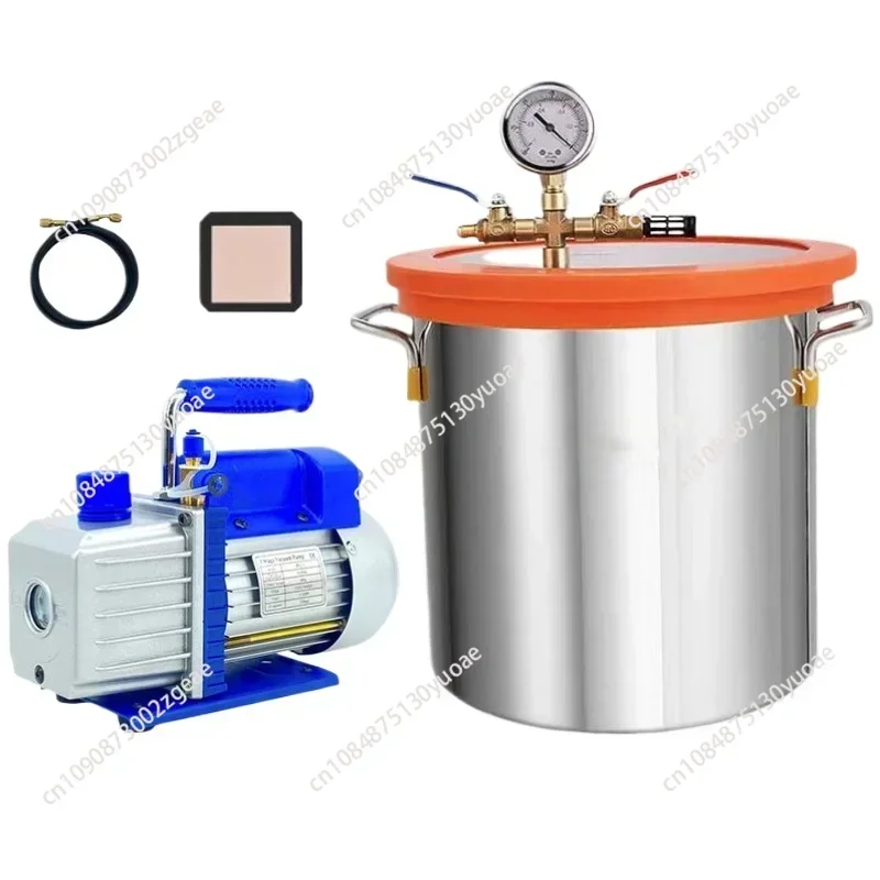 Vacuum Pump and  Stainless Steel Degassing Vacuum Chamber Vacuum Pump Kit