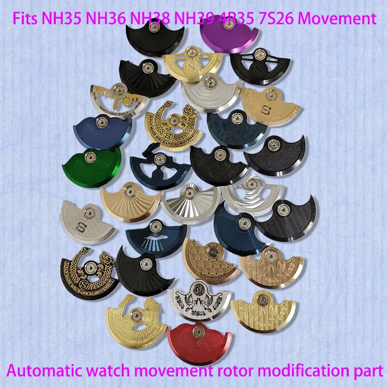 NH35 Watch Movement Automatic Pendulum Rotor Fits For NH34 NH35 NH36 NH38 NH39 NH70 4R 7S 6R Movement Men Watch Part Replace