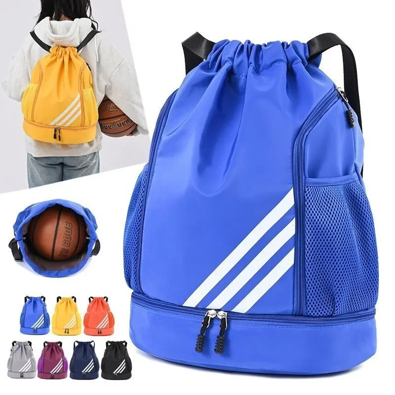 Mochila de gran capacidad para exteriores para mujeres y hombres, bolsa de almacenamiento de entrenamiento de baloncesto y natación, bolsa de playa seca y húmeda multifuncional