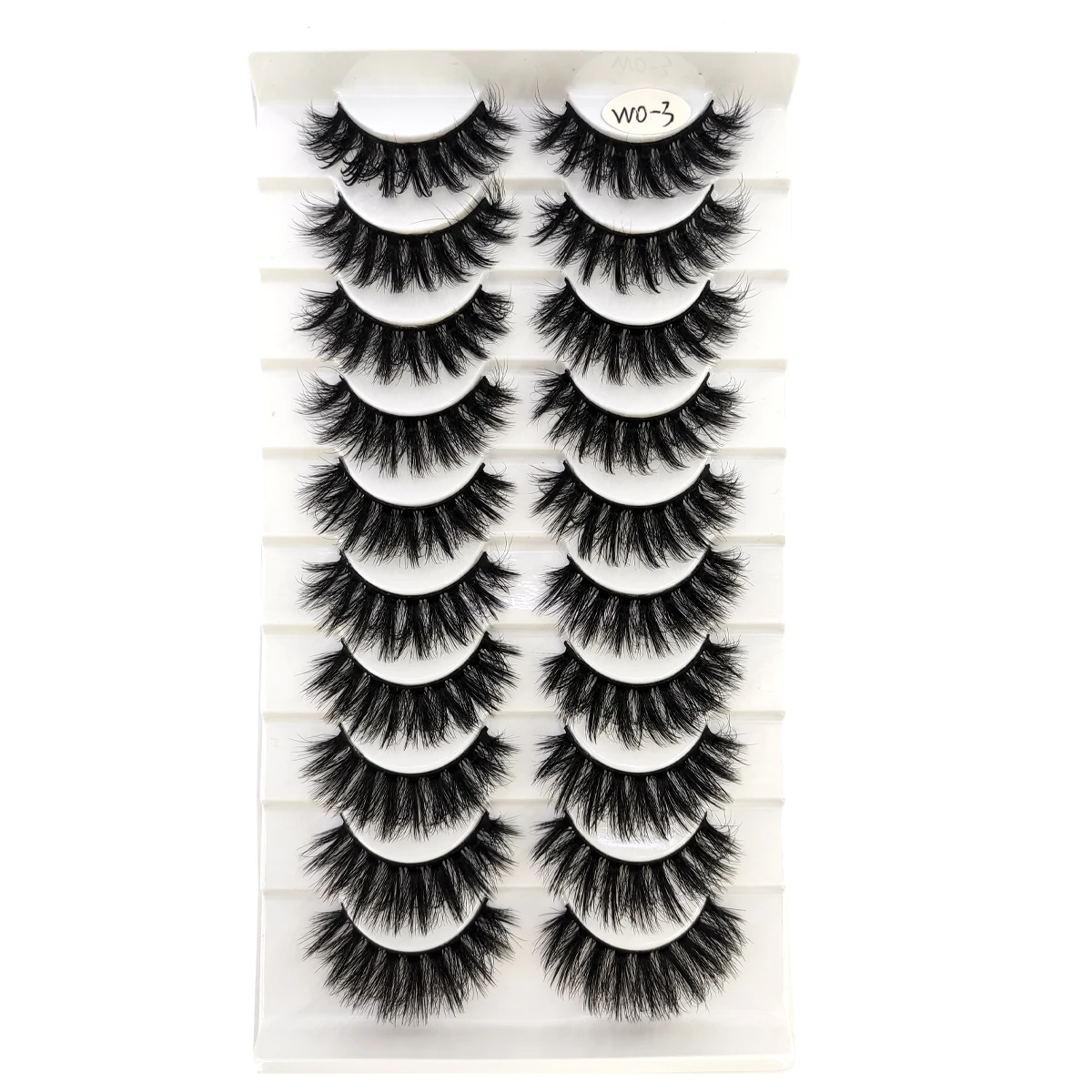 10 pairs artificial mink eyelashesfluffy and flexible curly eyelashes natural feather effect lightweight and flexible eyela
