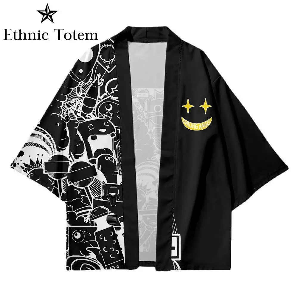 Traditional Asian Clothes for Men Women Haori Kimonos Yukata Harajuku Cardigan Japanese Style Samurai Shirt