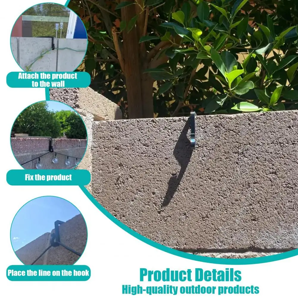 Damage-free Light Hook for Tenants Light String Hook for Cinder Block Walls Weather Resistant Tool-free Light String for Easy